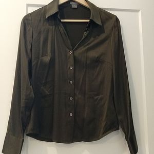 Green-brown silk blouse